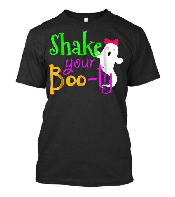 Shake Your Boo-ty Funny Halloween Ghost Bow T-Shirt
