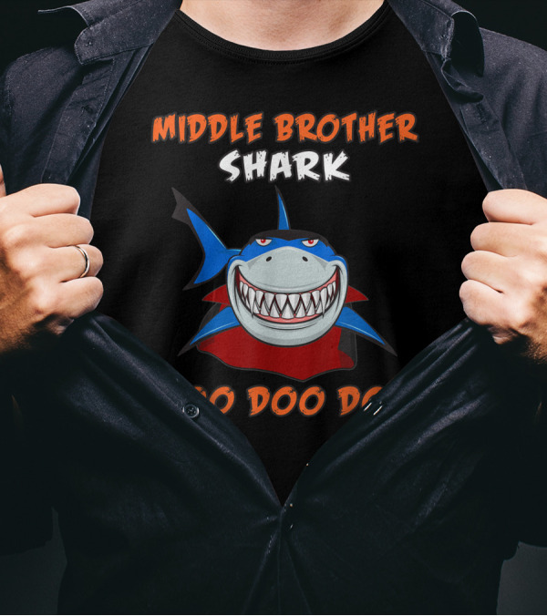 Middle Brother Shark Doo Doo Doo Dracula Halloween T-Shirt