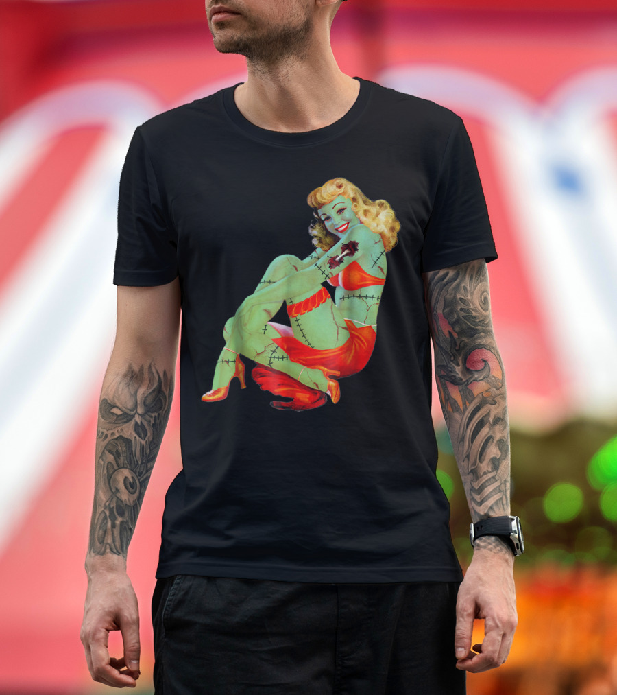Halloween Pin Up Zombie Girl Apocalypse Cute T-Shirt