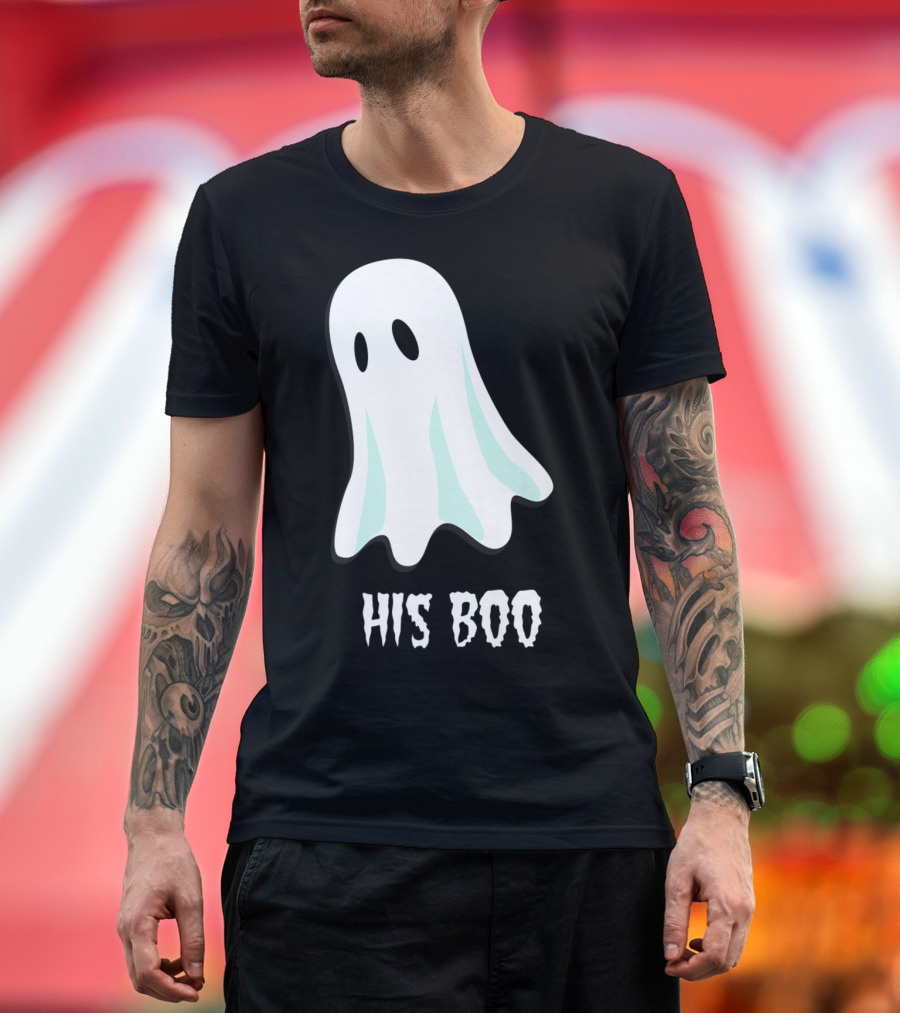 His Boo Her Boo Ghost Halloween Last Minute Couple Costume T-Shirt