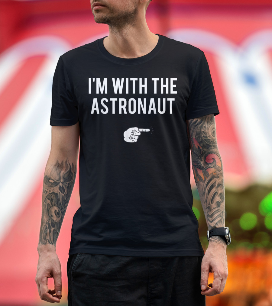 I'm With The Astronaut Halloween Costume Party Pointer T-Shirt