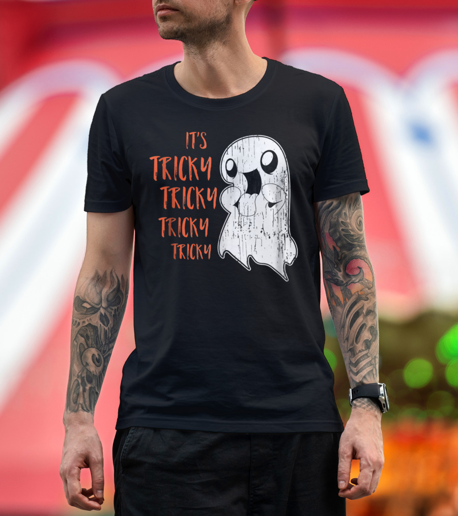 It's Tricky Tricky Tricky Halloween Ghost T-Shirt