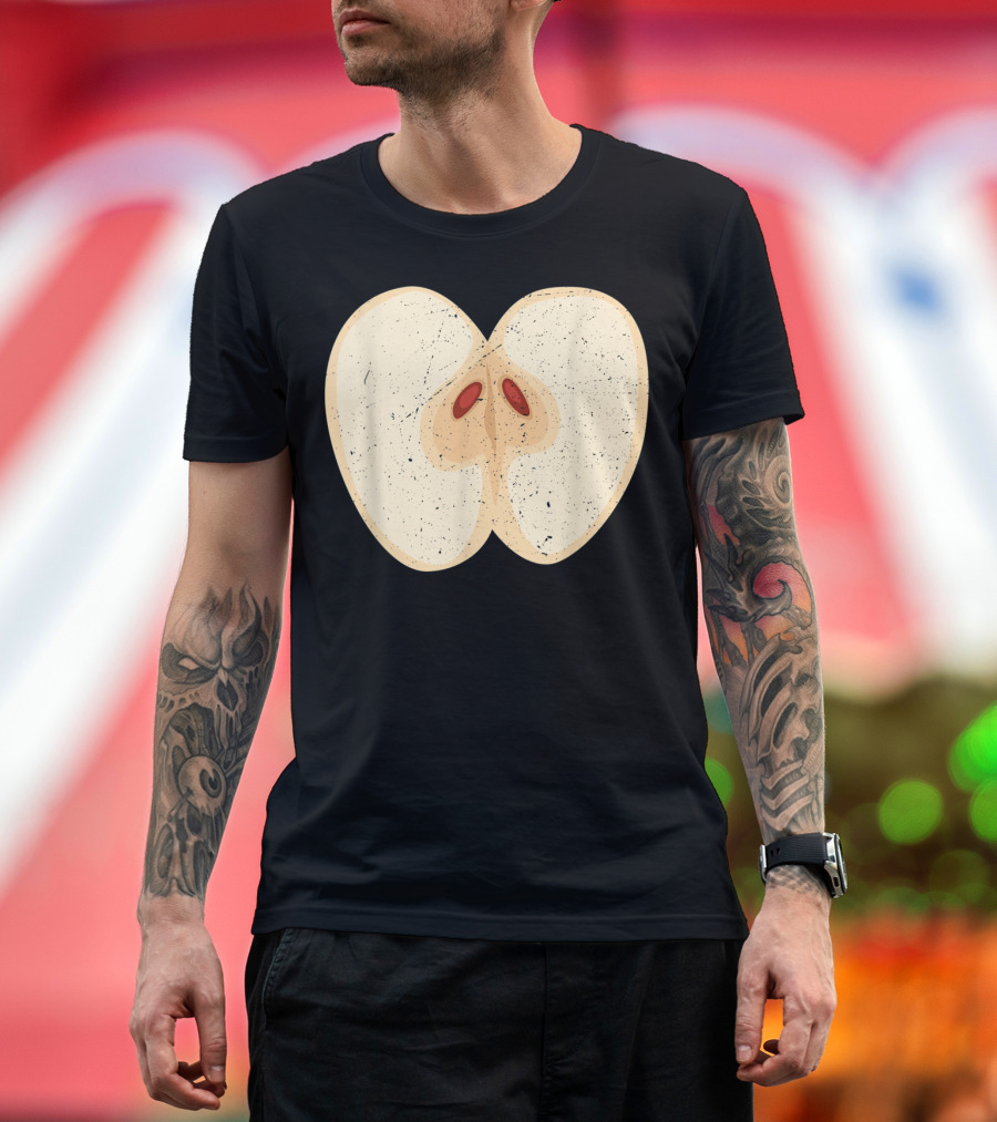 Juicy Red Apple Hilarious Fruit Lover Humor T-Shirt