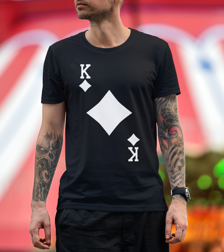 King K Diamond Playing Card T-Shirt