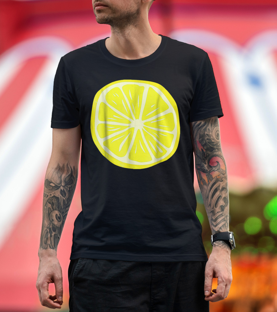 Lemon Slice Funny Matching Halloween Costume Fruits T-Shirt