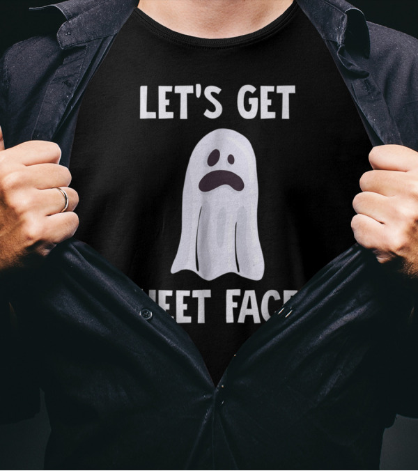Let's Get Sheet Faced Funny Halloween Drinking Ghost T-Shirt