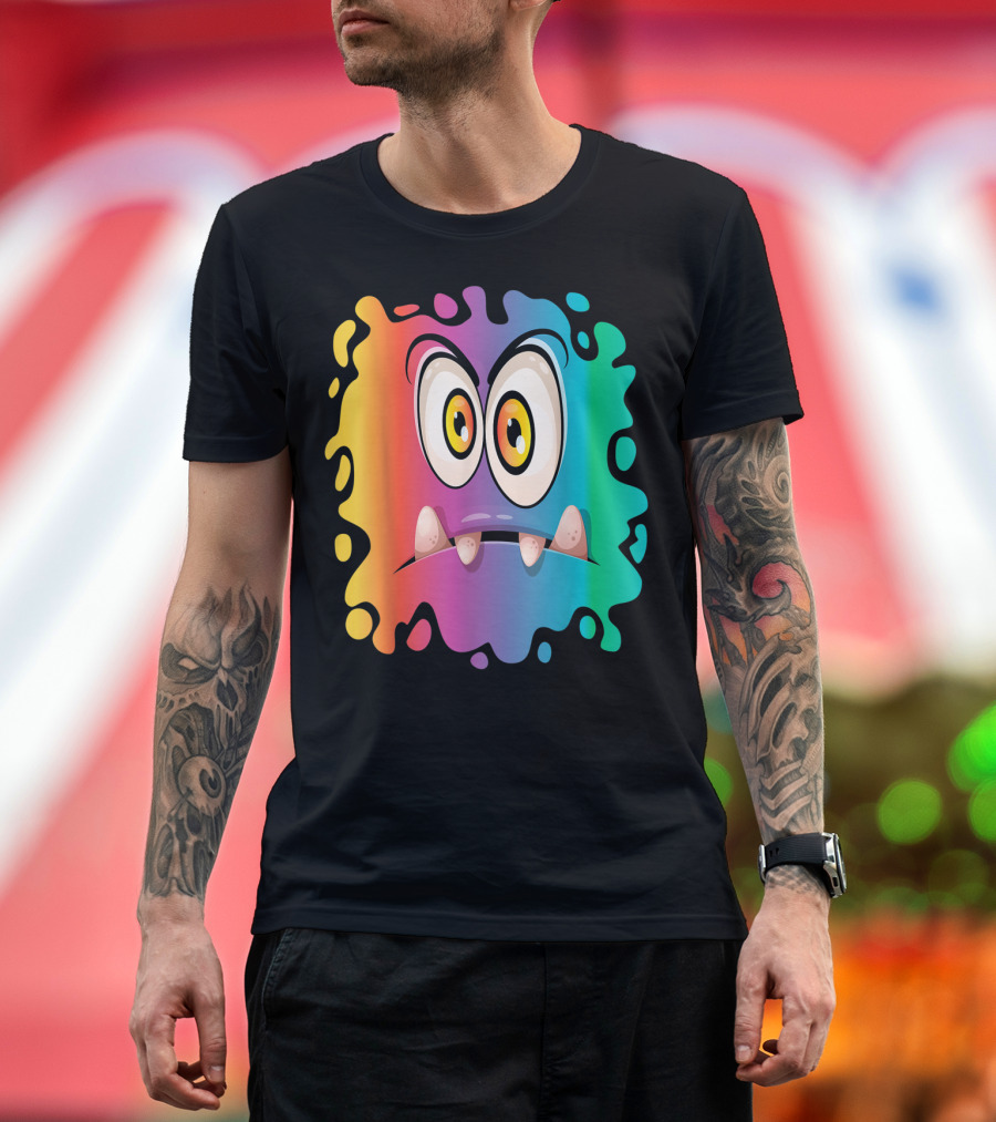 Monster Face Colorful Expression T-Shirt