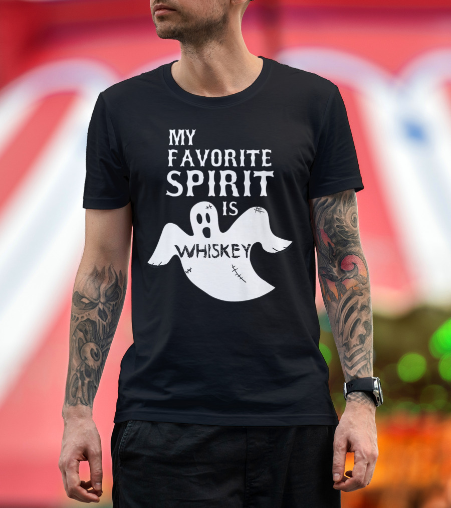 My Favorite Spirit Is Whiskey Ghost T-Shirt