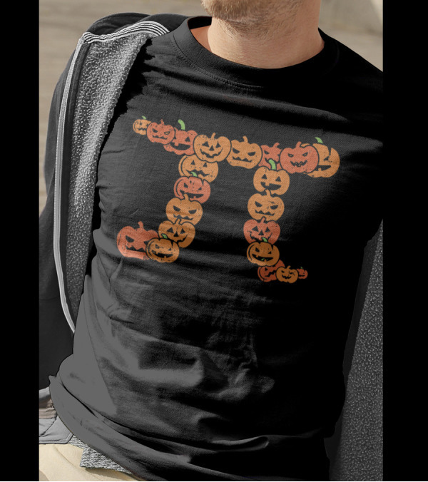 Pumpkin Pie Math Pi Symbol Jack-o'-Lantern Halloween Teacher Humor T-Shirt