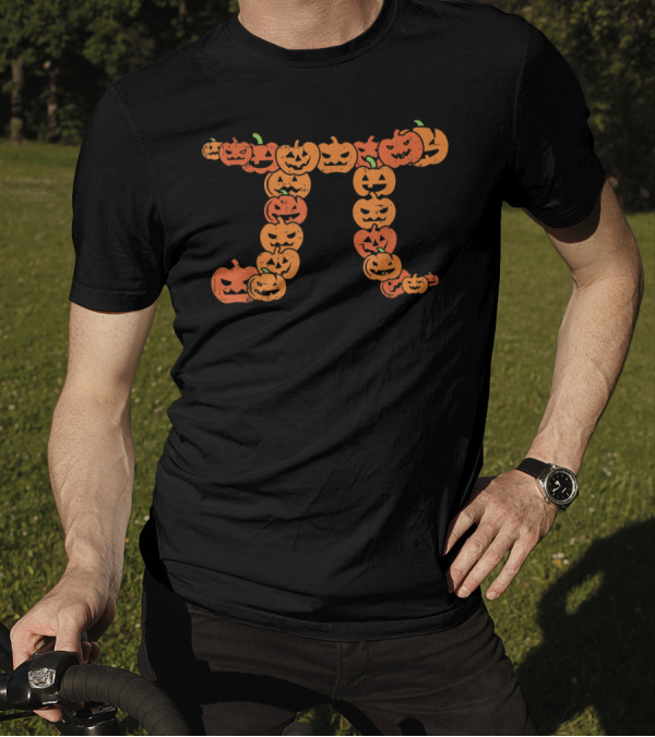 Pumpkin Pie Math Pi Symbol Jack-o'-Lantern Halloween Teacher Humor T-Shirt