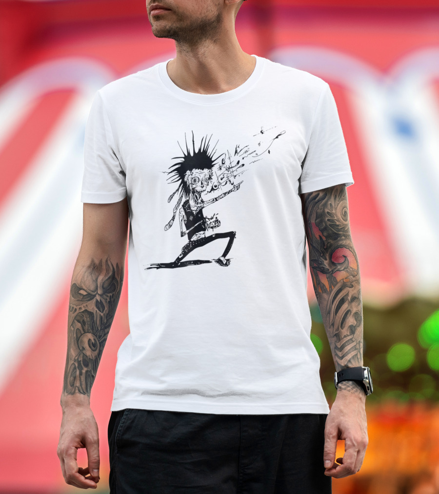 Punk Rock Zombie Halloween Mohawk Band T-Shirt