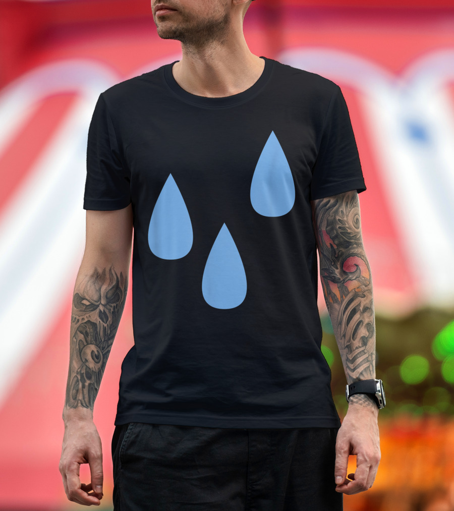 Raindrops Blue Rain Storm Last Minute T-Shirt