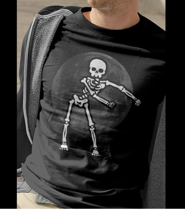 Skeleton Floss Dance Halloween Moon Floss Like T-Shirt