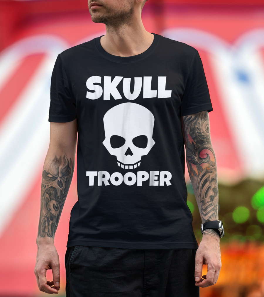 Skull Trooper Halloween Gaming Skeleton Fortnite Costume T-Shirt
