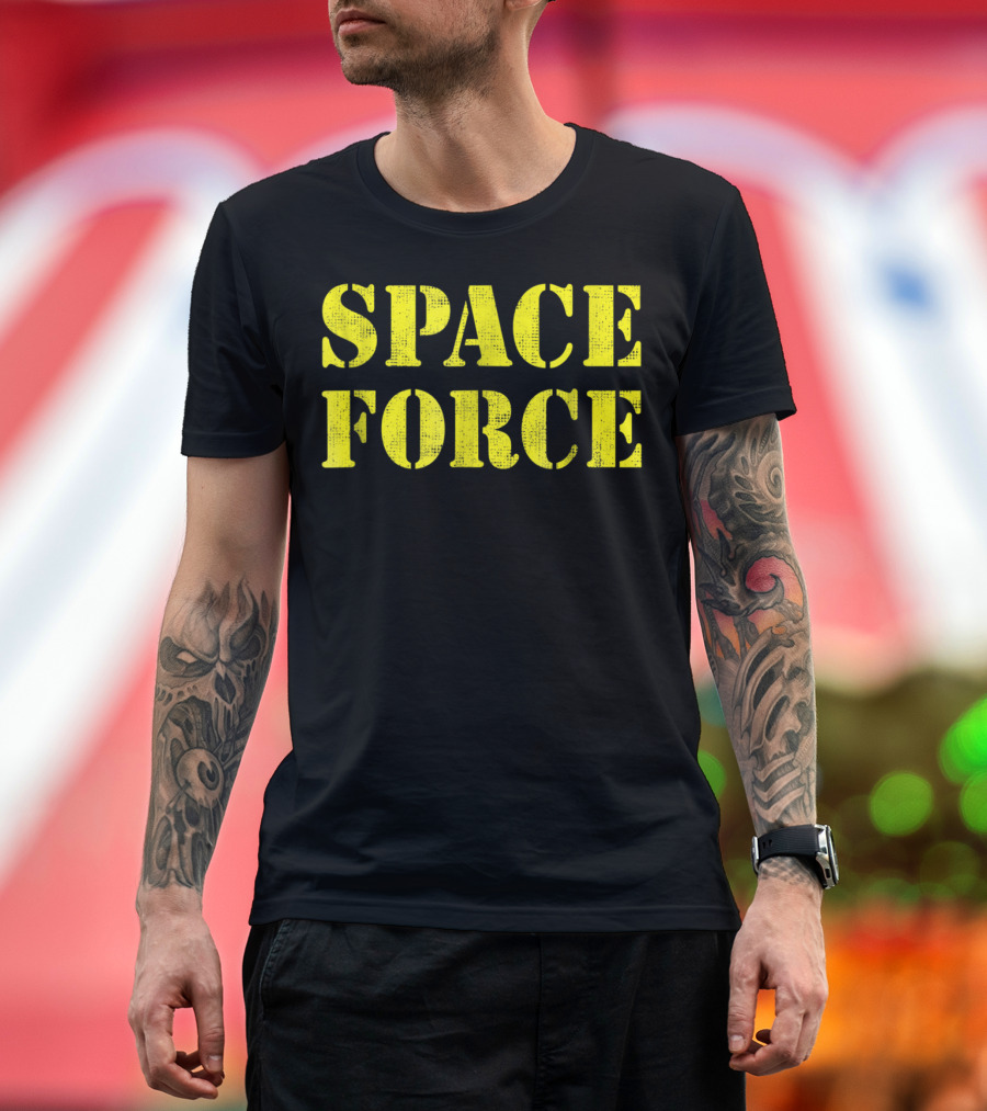 Space Force Halloween Costume Distressed T-Shirt