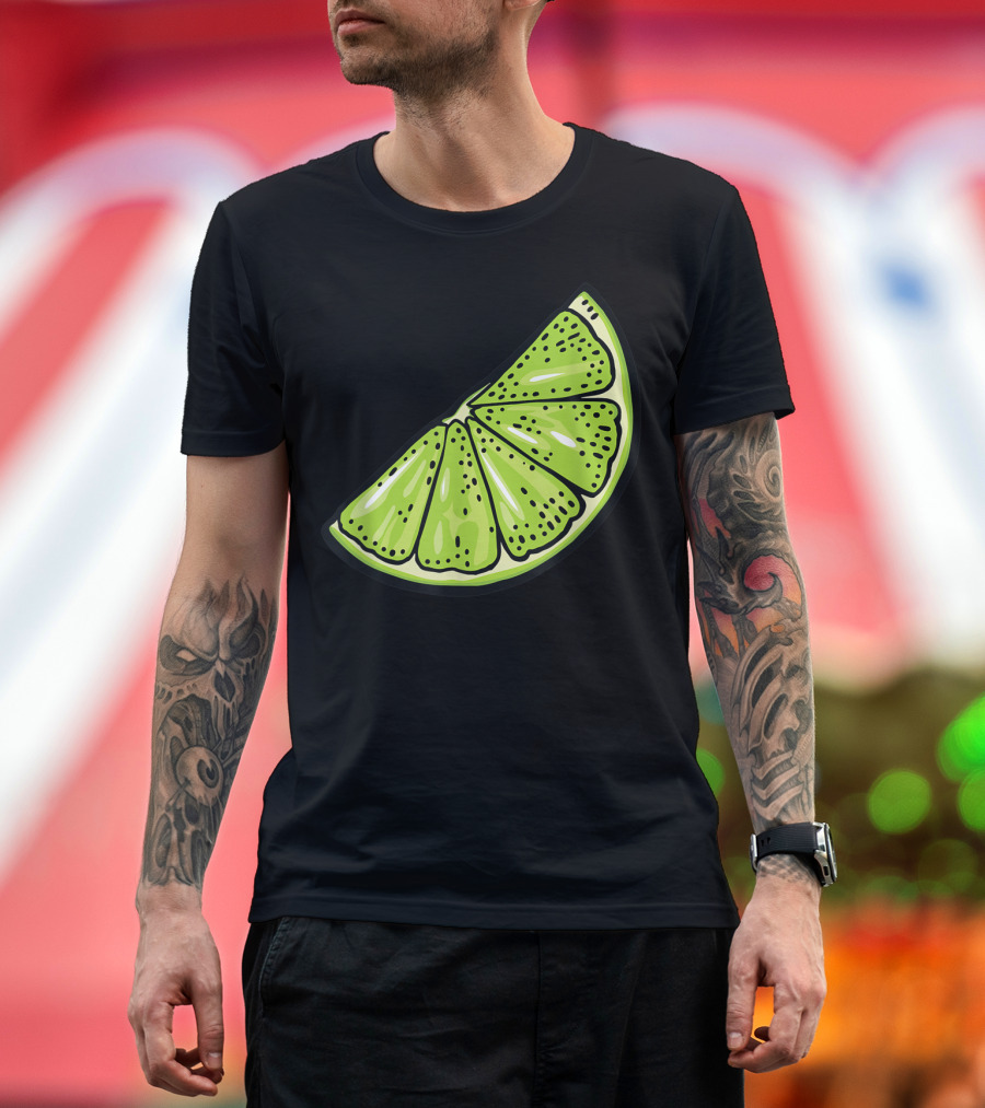 Tequila Lime Salt Halloween Costume Group Lime Slice T-Shirt