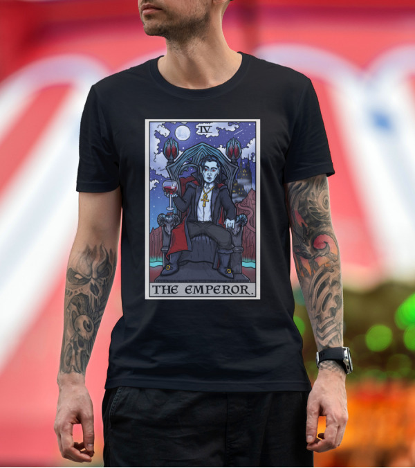 Premium T-Shirt: The Emperor Tarot Card Bram Stoker Halloween Vampire T-Shirt The Emperor Tarot Card Bram Stoker Halloween Vampire T-Shirt