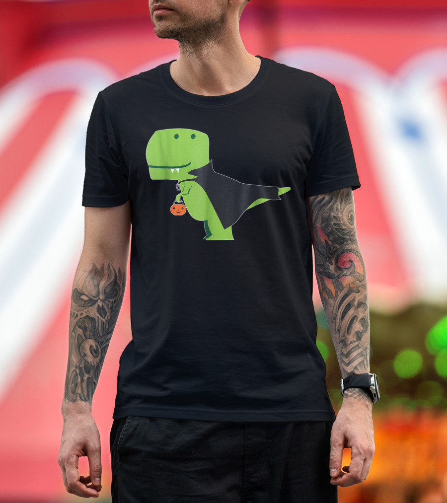Trex Vampire Halloween Dinosaur Funny T-Shirt
