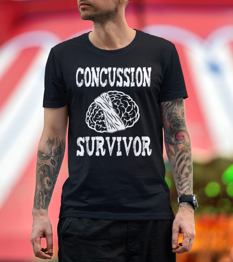 Concussion Survivor Brain Bandage Resilient Mind T-Shirt