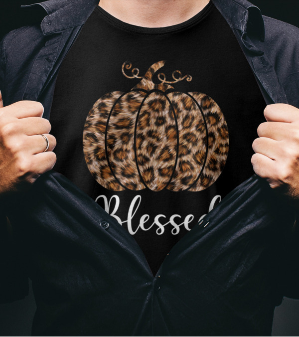 Blessed Leopard Pumpkin Cheetah T-Shirt