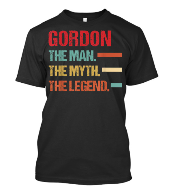 Gordon The Man The Myth The Legend Vintage Mens T-Shirt