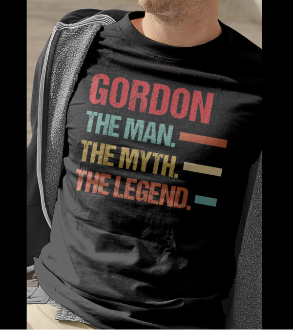 Gordon The Man The Myth The Legend Vintage Mens T-Shirt