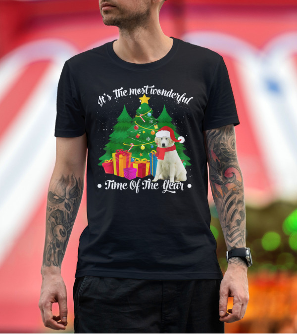 Premium T-Shirt: It's The Most Wonderful Time Of The Year Great Pyrenees Christmas Tree T-Shirt It's The Most Wonderful Time Of The Year Great Pyrenees Christmas Tree T-Shirt