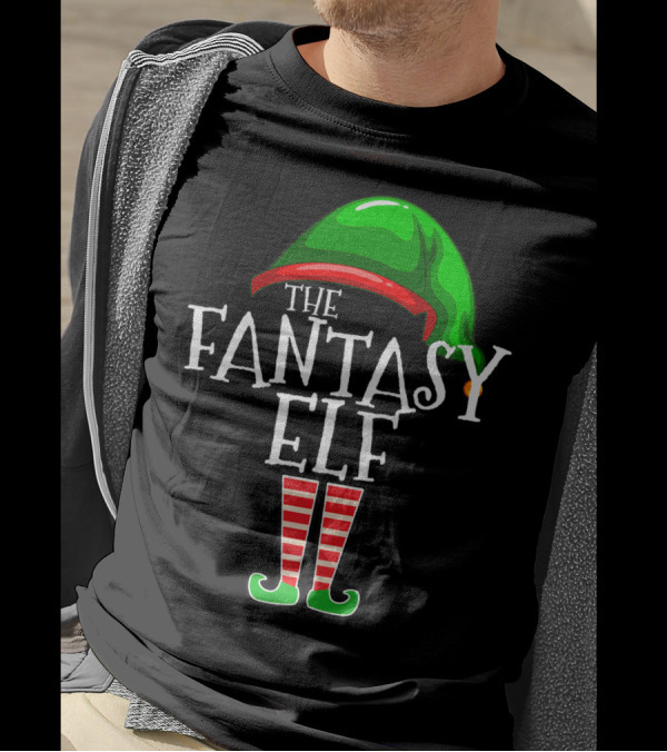 The Fantasy Elf Hat And Striped Legs T-Shirt