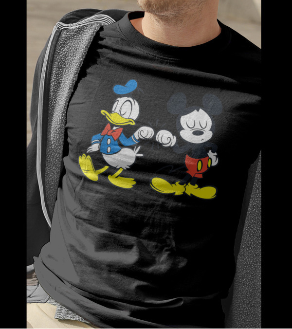 Disney Mickey Mouse And Donald Duck Fist Bump Best Friends T-Shirt