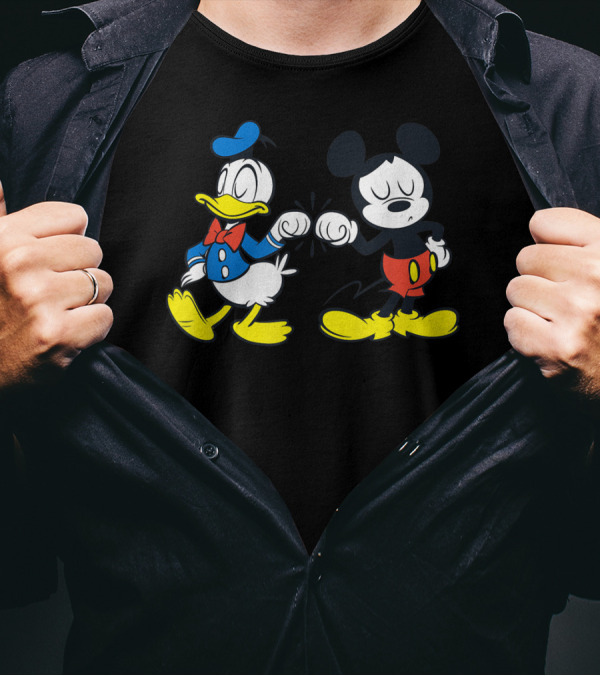 Disney Mickey Mouse And Donald Duck Fist Bump Best Friends T-Shirt