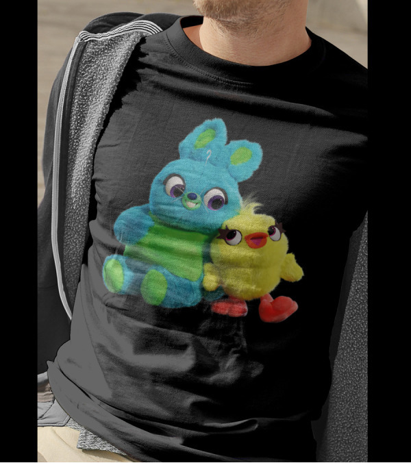 Disney Pixar Toy Story 4 Ducky And Bunny Plush Characters T-Shirt