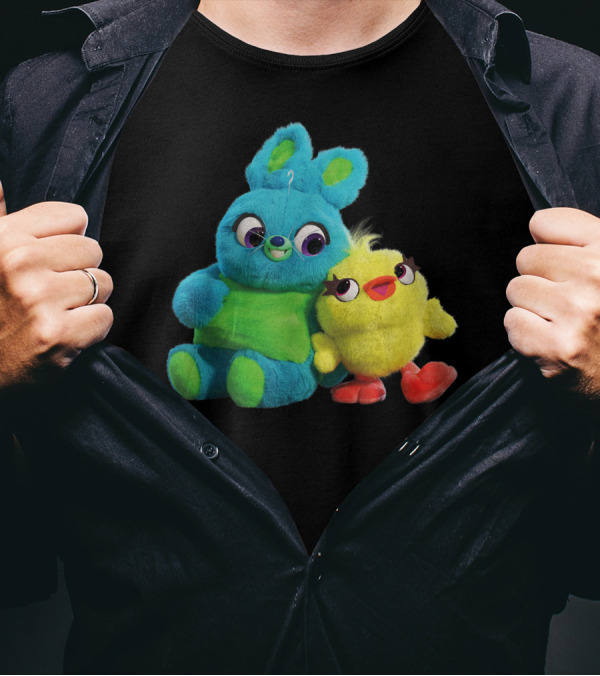 Disney Pixar Toy Story 4 Ducky And Bunny Plush Characters T-Shirt