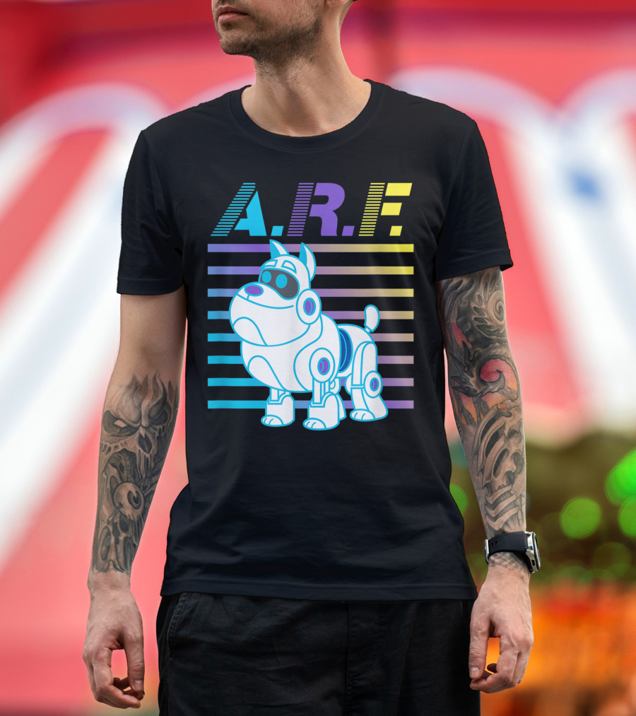 Disney Puppy Dog Pals A.R.F. Robo Dog Stripes T-Shirt