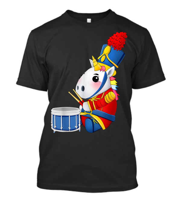 Drumline Unicorn Snare Percussion Marching Band T-Shirt