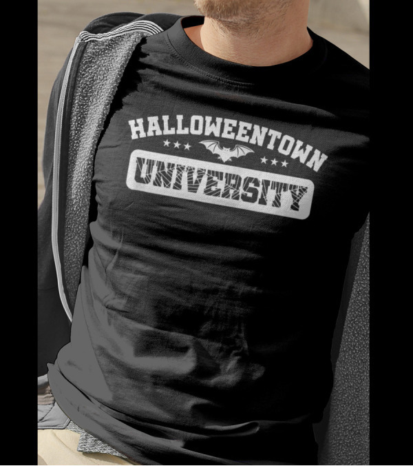 Halloweentown University Funny Bat Theme With Stars T-Shirt