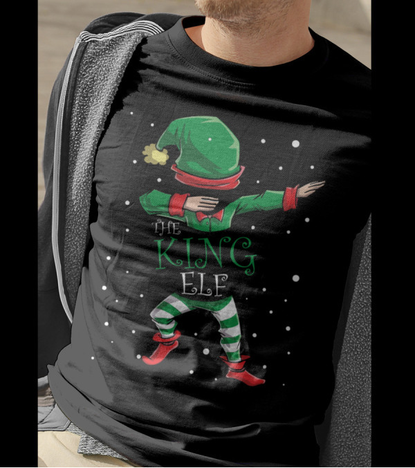 The King Elf Dabbing Dance With Green Hat And Striped Pants T-Shirt