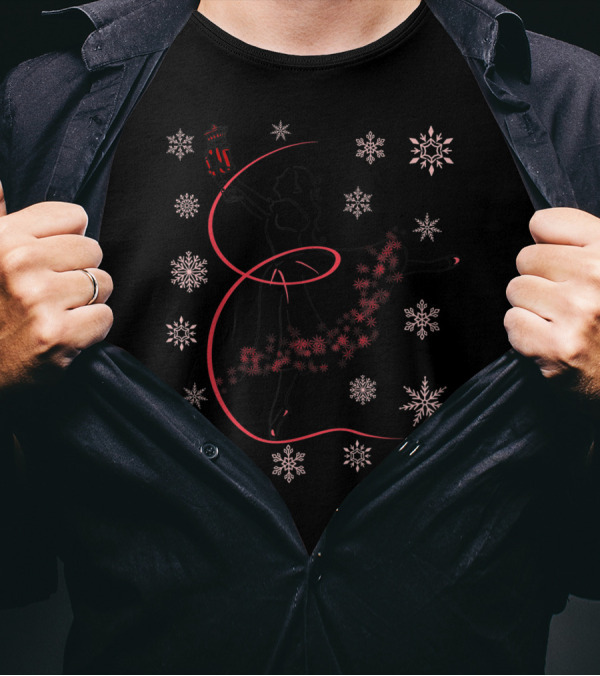 The Nutcracker Ballet Clara Snowflakes Ribbon Dance T-Shirt