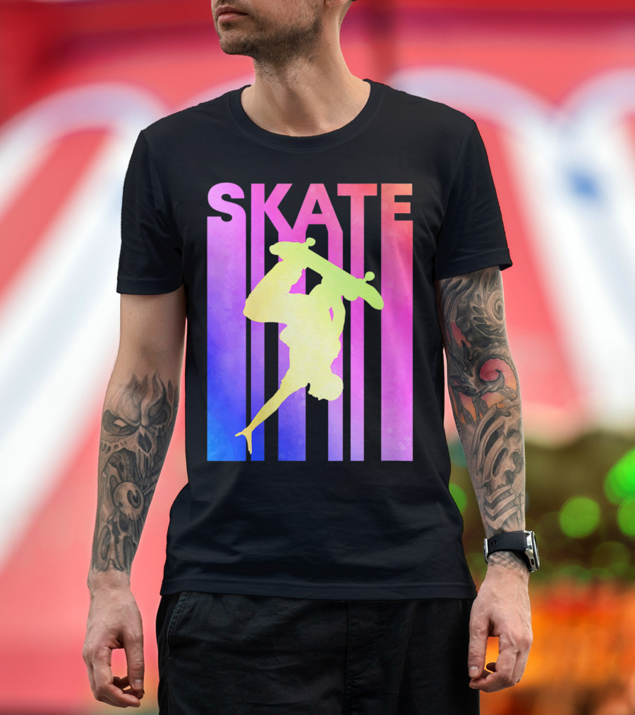 Retro Skateboard Backflip Vintage 80s Skate T-Shirt