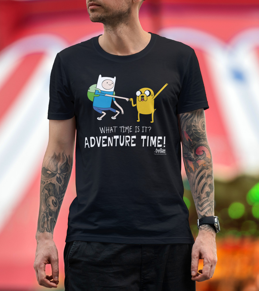 What Time Is It Adventure Time Finn And Jake Fist Bump T-Shirt