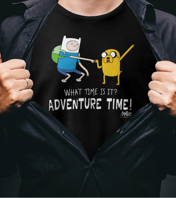What Time Is It Adventure Time Finn And Jake Fist Bump T-Shirt