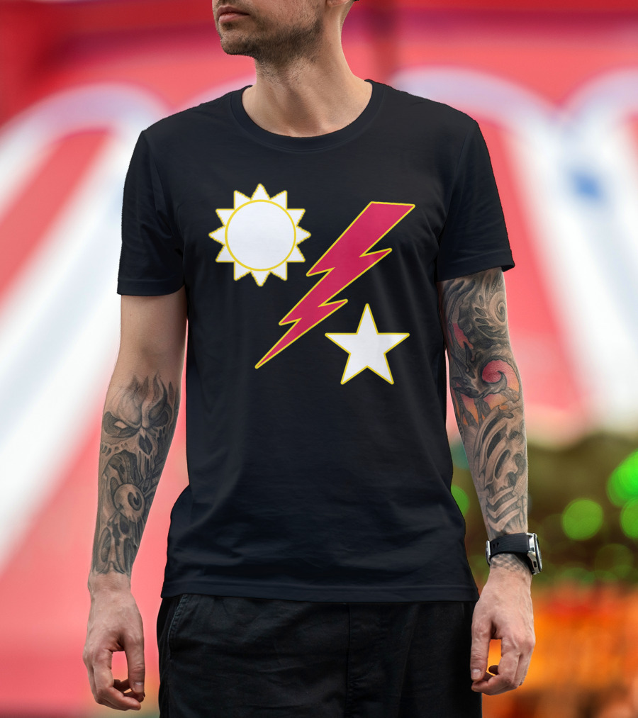 Army Ranger 75th Ranger Regiment Sun Lightning Bolt Star Crest T-Shirt