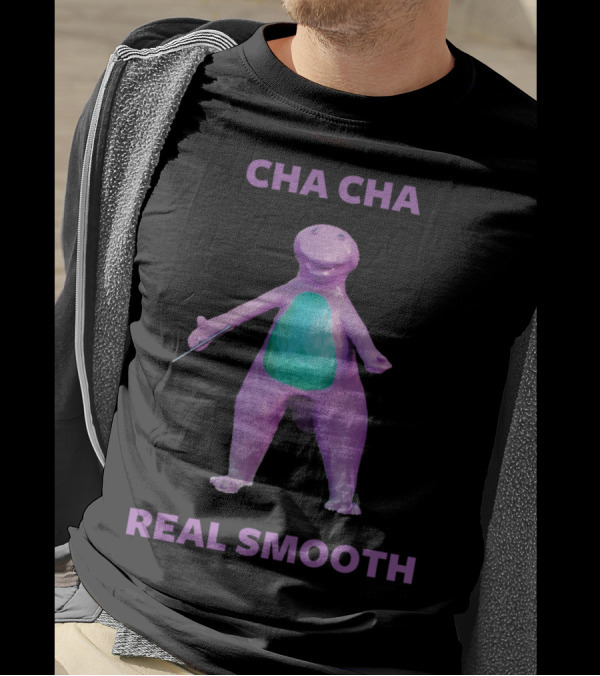 Cha Cha Real Smooth Purple Dinosaur Dance Move T-Shirt