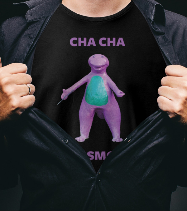 Cha Cha Real Smooth Purple Dinosaur Dance Move T-Shirt