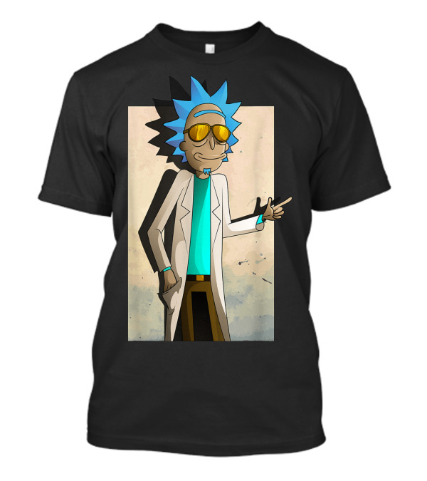 Mademark X Rick And Morty Cool Rick Sunglasses And Lab Coat T-Shirt