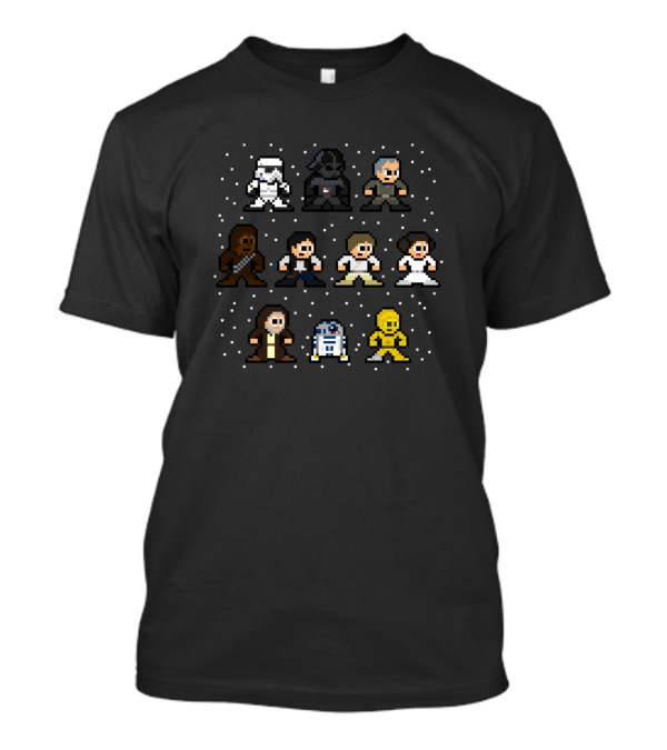 A New 8 Bit Hope 8bit Pixel Star Wars Characters T-Shirt