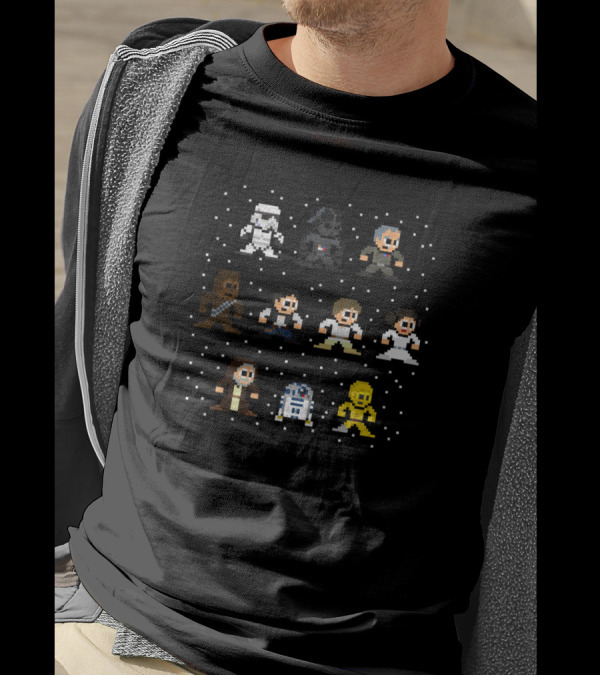 A New 8 Bit Hope 8bit Pixel Star Wars Characters T-Shirt