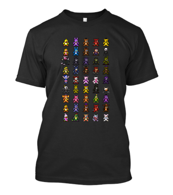 Five Nights At Freddy's 8bit Pixel World Collection T-Shirt