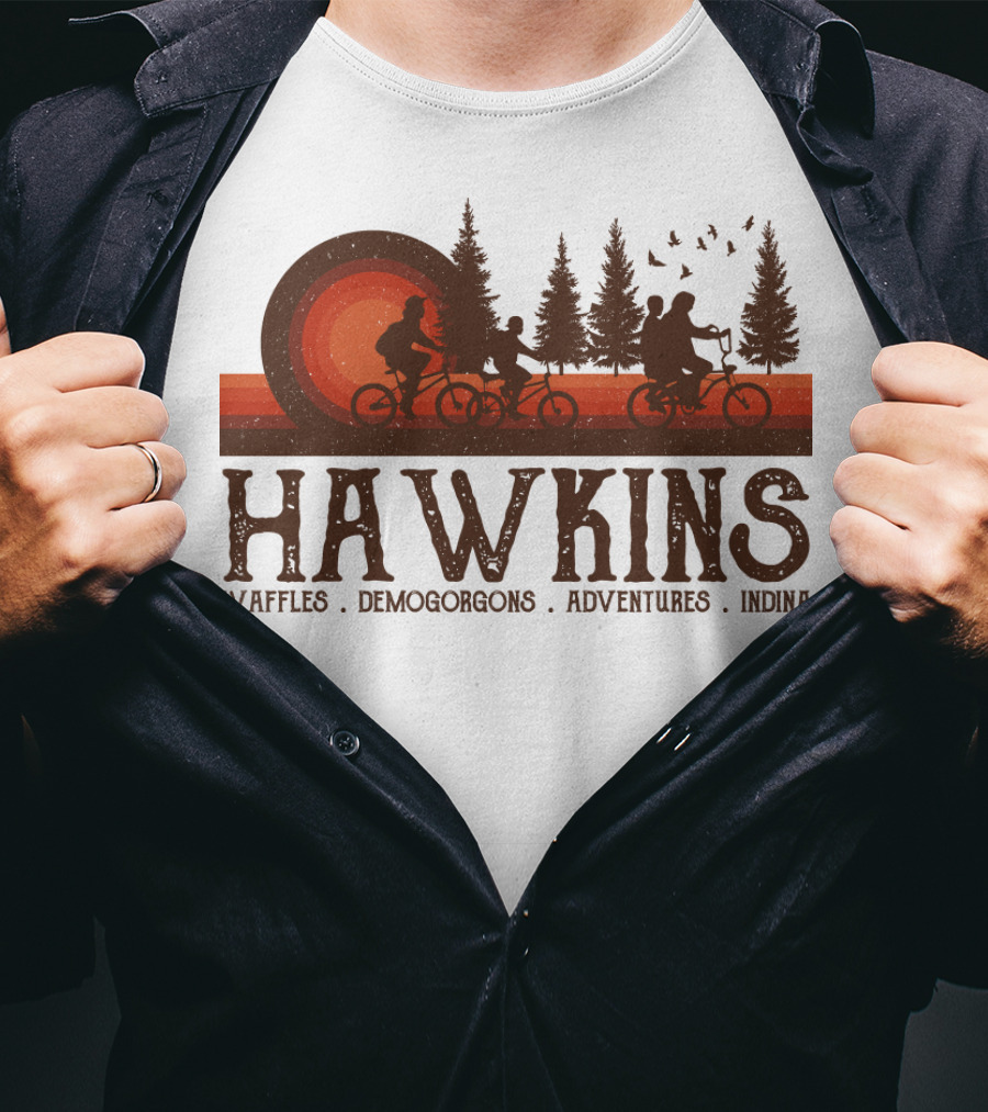 Hawkins Waffles Demogorgons Adventures Indina T-Shirt