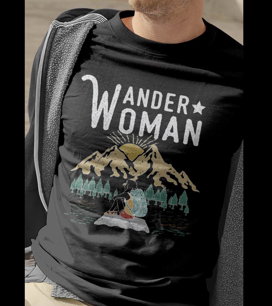 Wander Woman Mountain Hiking Adventure T-Shirt