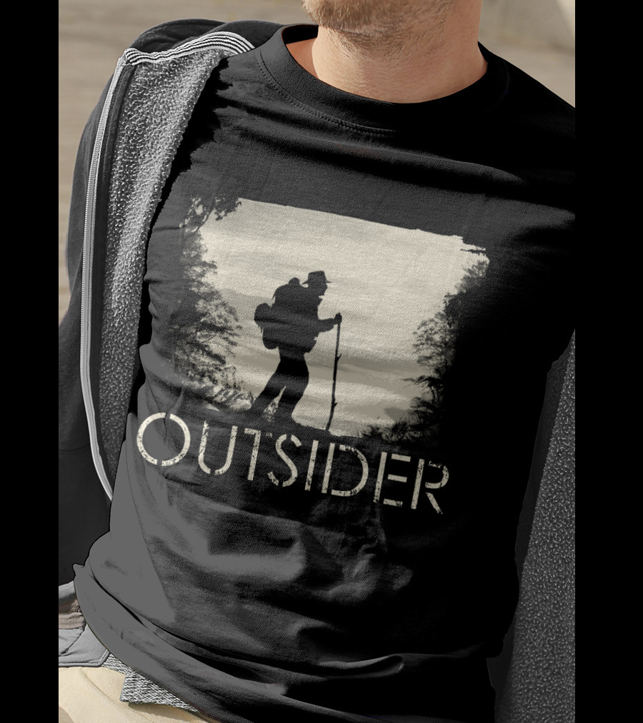 Outsider Hiking Adventure Silhouette Forest T-Shirt
